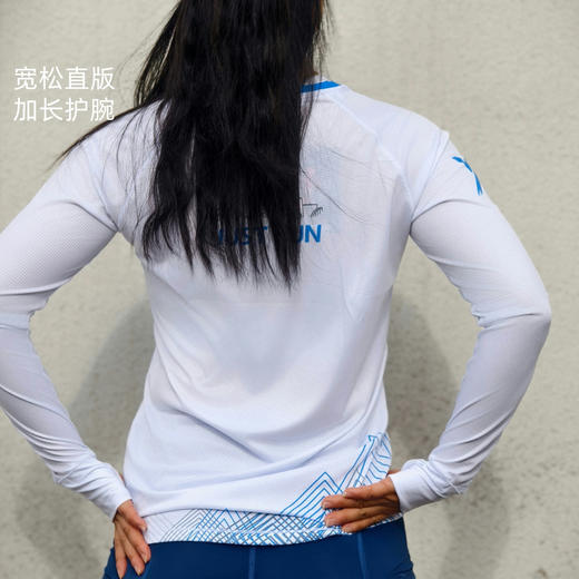 精品坐标运动长袖男女透气速干轻薄弹手表开孔 商品图1