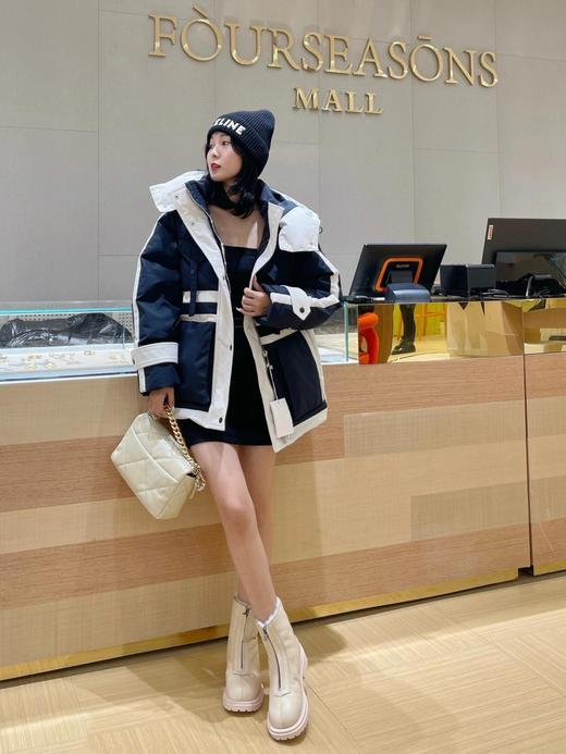 赛家 24Fw秋冬新款连帽立领工装风派克连帽羽绒服外套（UY*DQJB） 商品图0