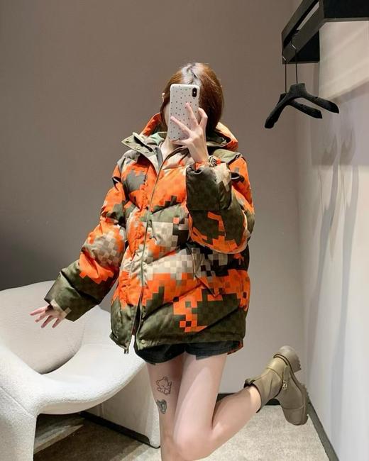 驴家 靓色马赛克棋盘格棉服 商品图0