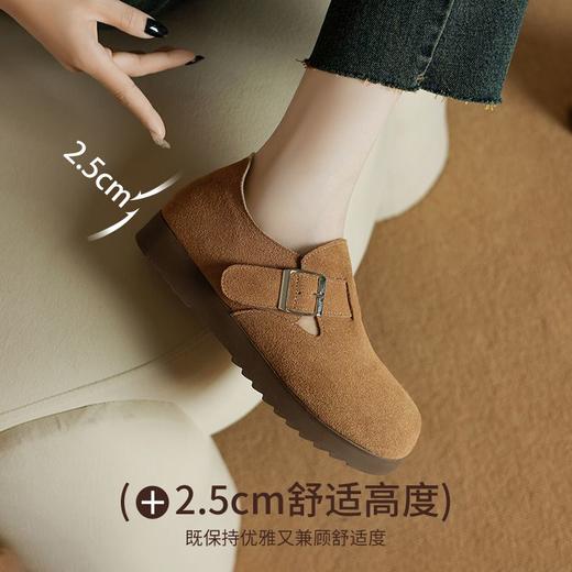 优选丨ZHR复古软底勃肯鞋女秋季爆款丑萌萌美拉德风单鞋全包透气豆豆鞋 商品图4