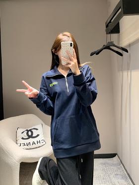 G家 24FW秋冬新款微标刺绣半拉链立领卫衣外套（UY*DQJB）