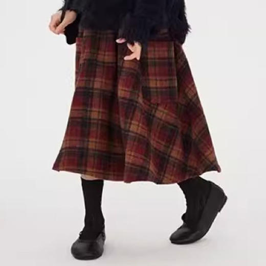 裁缝学苑TQ138女童半身裙纸样儿童格子裙毛呢裙中长款裙子样板 商品图3