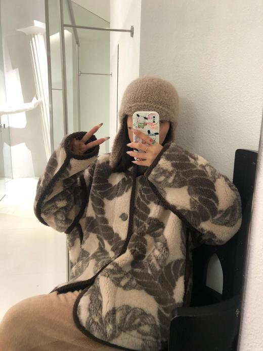 Pronounc*24AW秋冬新款无限绳索提花针织开衫外套（UY*DQJB) 商品图2