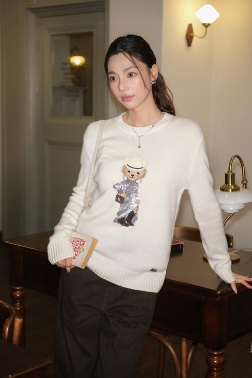 拉夫家高奢紫标系列全新上线‼️穿亮片晚礼的小熊针织衫（UY*NICE） 商品图10