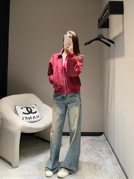 爱*仕24Fw秋冬新款安哥拉红拉链夹克外套（UY*DQJB) 商品图3