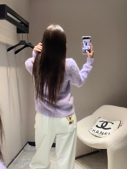 YL24Fw秋冬新款紫色马海毛针织长袖毛衣（UY*DQJB) 商品图6