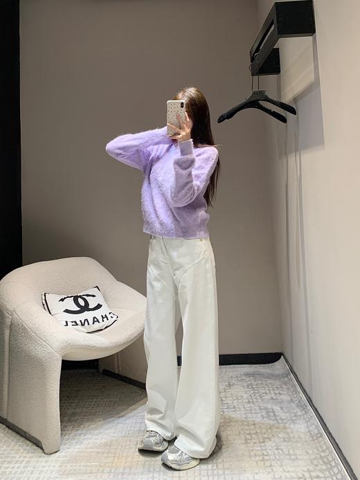 YL24Fw秋冬新款紫色马海毛针织长袖毛衣（UY*DQJB) 商品图5