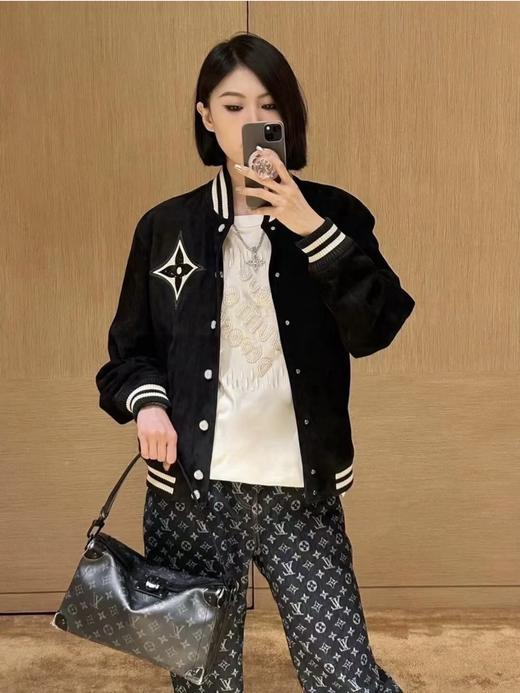 驴家24ss新款飞行员夹克外套，定制绒面皮革棒球服男女同款（UY*DY） 商品图6