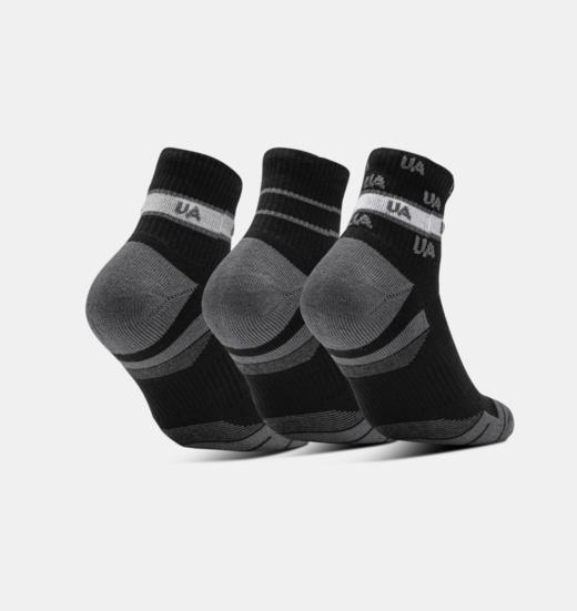 安德玛男款UA Performance Tech中筒袜—3双装1382943-001 商品图1