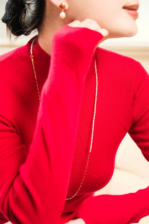 pearl moments珍刻 金格格 米形珍珠长链 商品图14