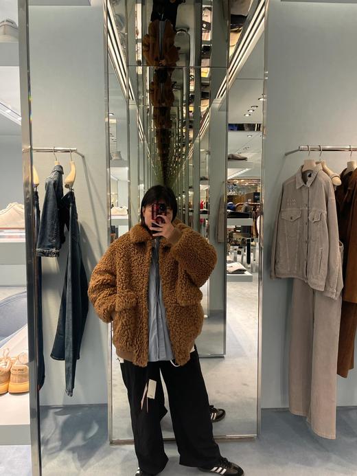 缪家24FW秋冬新款毛领徽标抓绒摇粒绒泰迪毛绒宽松外套（UY*DQJB) 商品图3