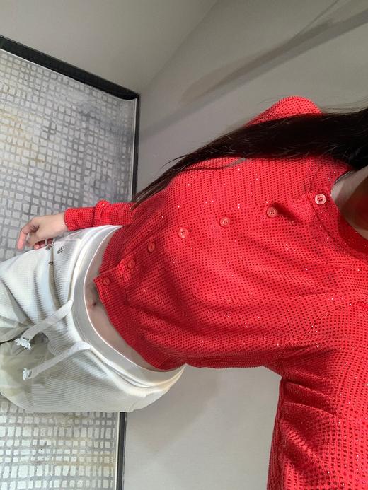 Alexan*erWang大王24Fw烫钻系列新品，BlingBling满钻针织小开衫（UY*DQJB） 商品图6