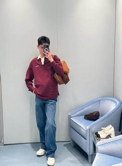 缪家 酒红小标Polo衫 商品图2