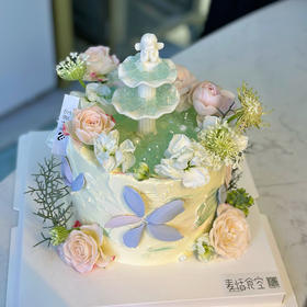 刮刀花翻糖许愿池（提前2天预定）鲜花随机搭配