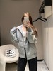 驴家24Fw秋冬新品灰色拉链连帽卫衣（UY*DQJB） 商品缩略图7