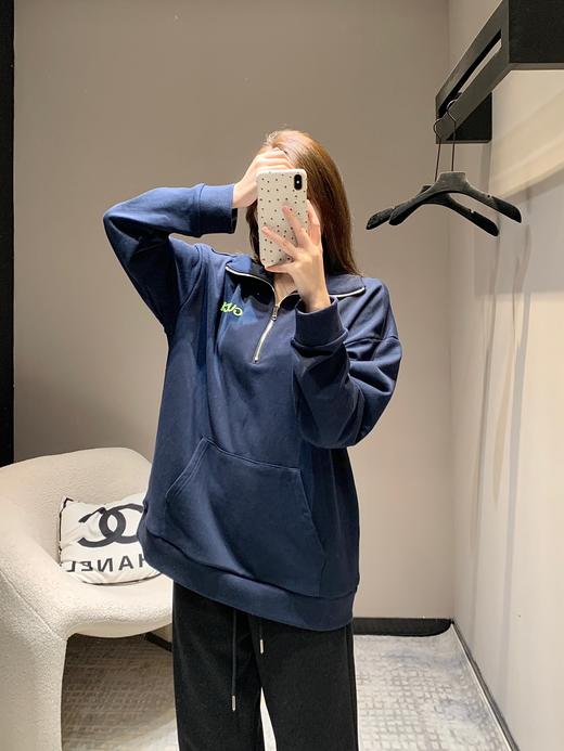 G家 24FW秋冬新款微标刺绣半拉链立领卫衣外套（UY*DQJB） 商品图8