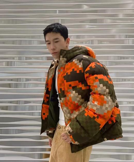 驴家 靓色马赛克棋盘格棉服 商品图1