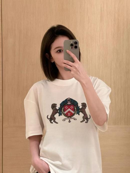 驴家 双狗徽标圆领短袖 商品图1