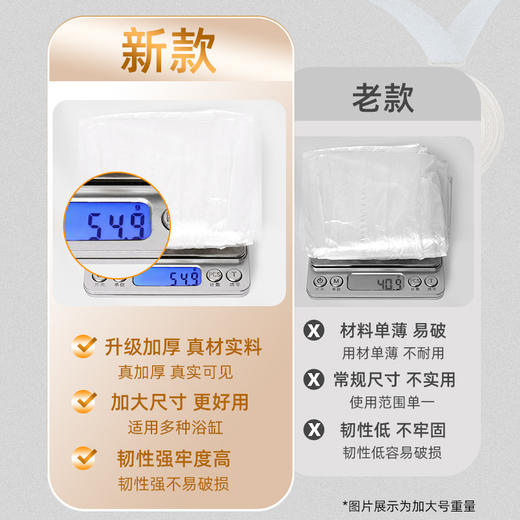 尚官 旅行一次性泡澡袋 特厚洗澡袋浴缸套木桶袋子SPA塑料浴缸膜沐浴袋/个 商品图1