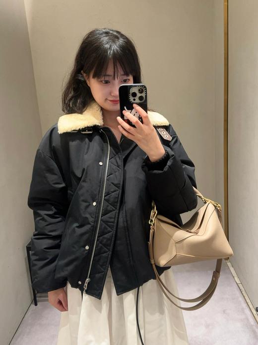 罗家24FW秋冬新款真羊毛皮翻领棉服外套（UY*DQJB） 商品图5