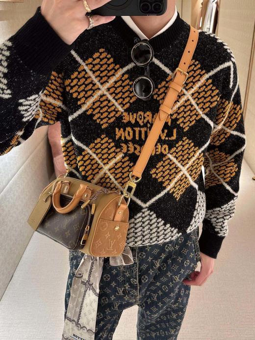 驴家24Fw秋冬新款滑雪系列玩转色格的格纹Monogram提花毛衣男女同款（UY*DQJB) 商品图13