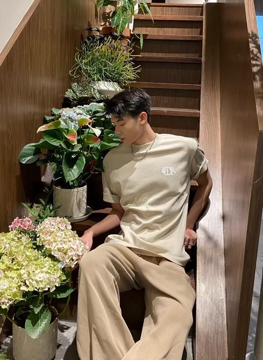 D家 补丁字母圆领短袖 商品图3