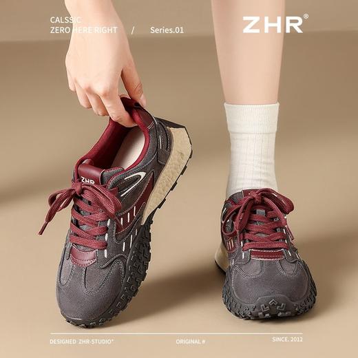 ZHR则则棕色复古德训鞋女春季新款轻便耐磨板鞋柔软透气休闲鞋女 商品图6