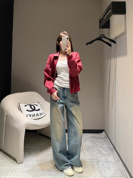 爱*仕24Fw秋冬新款安哥拉红拉链夹克外套（UY*DQJB) 商品图5