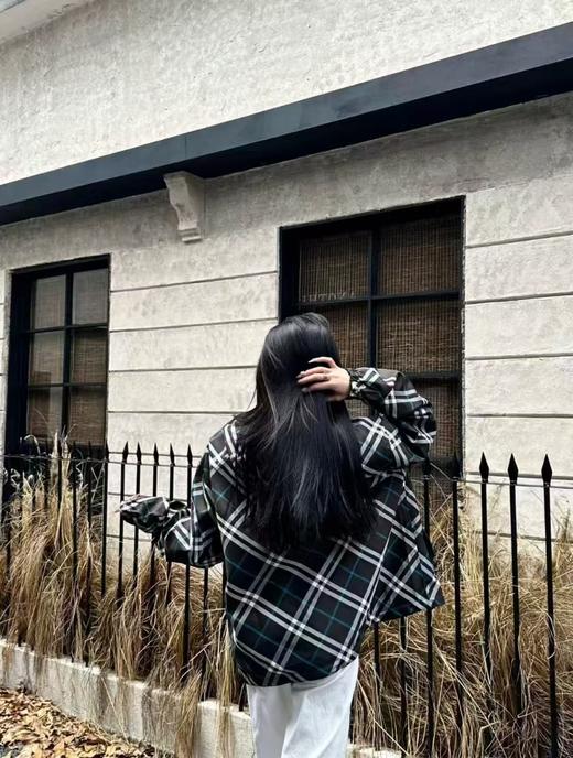 宝家蓝色格纹双面夹克 商品图3