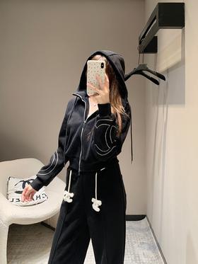 香奶奶 24Fw秋冬新品连帽休闲加绒外套长裤套装（UYDQJB）（UYML）