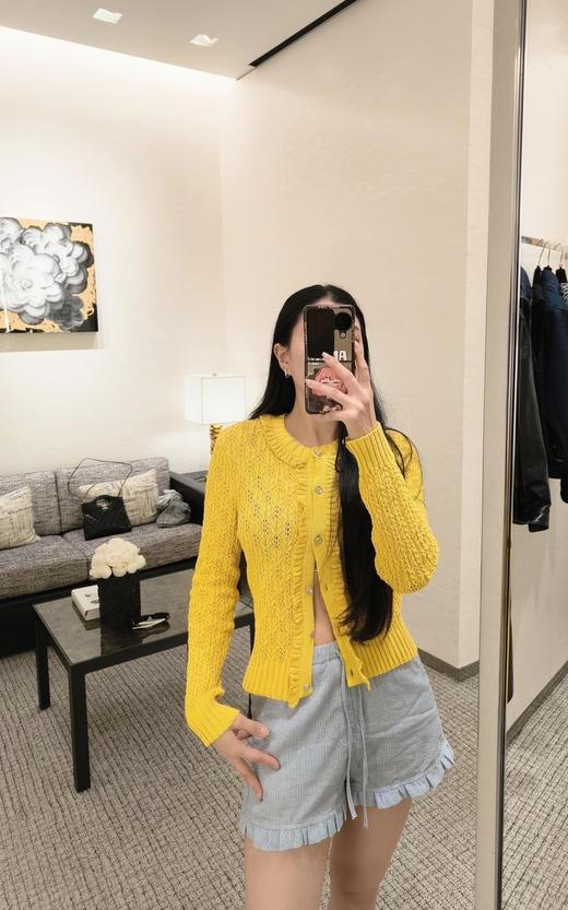 香奶奶 25Ss早春新款褶皱花边针织开衫（UY*DQJB） 商品图3