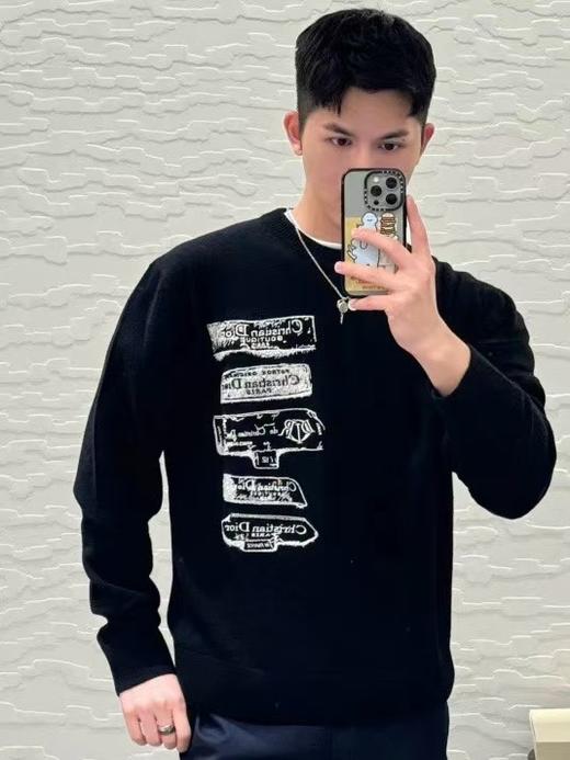 D家标本绣花圆领毛衣 商品图6