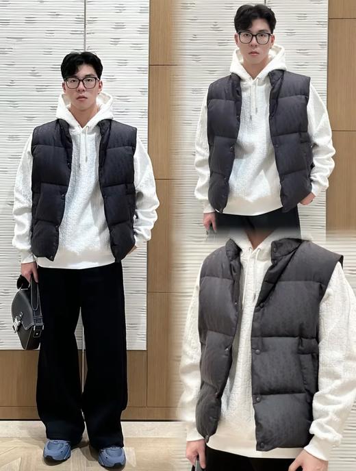 D家 24FW秋冬新款Oblique提花羽绒马甲男女同款（UY*DQJB) 商品图5