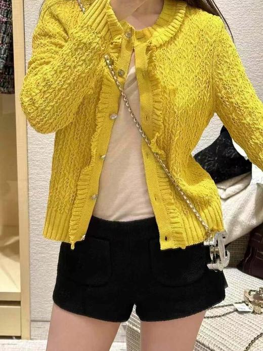 香奶奶 25Ss早春新款褶皱花边针织开衫（UY*DQJB） 商品图6