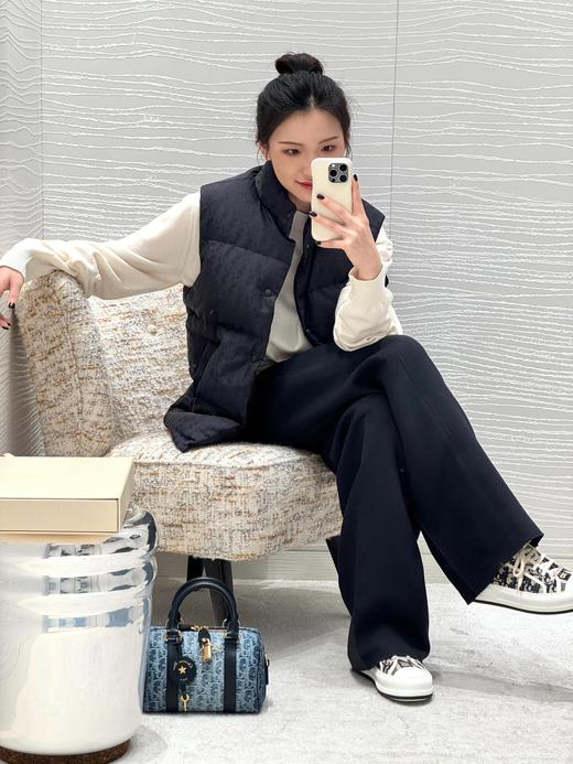 D家 24FW秋冬新款Oblique提花羽绒马甲男女同款（UY*DQJB) 商品图8