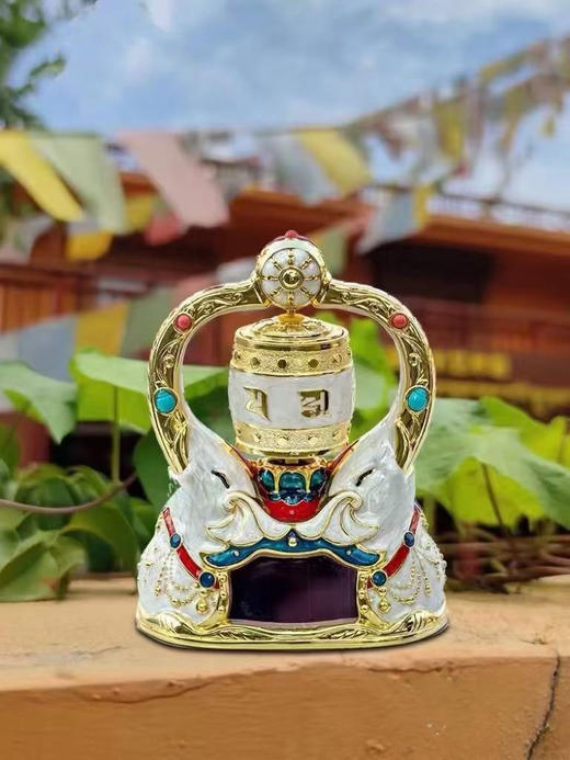 德田吉象转经轮汽车摆件车内饰品摆件车载转经轮太阳能 西藏 车内 德田转经轮 车载汽车摆件 太阳能 转经筒3个颜色 商品图1