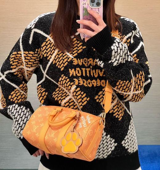 驴家24Fw秋冬新款滑雪系列玩转色格的格纹Monogram提花毛衣男女同款（UY*DQJB) 商品图1