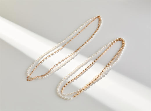 pearl moments珍刻 金格格 米形珍珠长链 商品图3