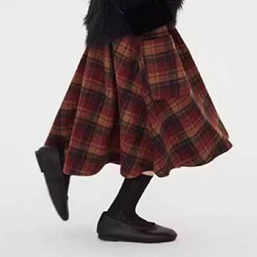 裁缝学苑TQ138女童半身裙纸样儿童格子裙毛呢裙中长款裙子样板 商品图2