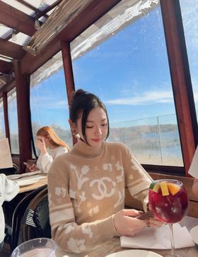 香奶奶24N秋冬新款滑雪高领针织毛衣（UY*DQJB）