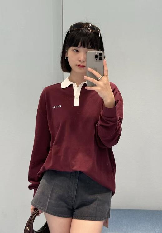 缪家 酒红小标Polo衫 商品图0