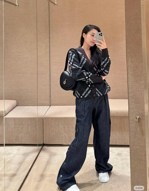 宝家 格纹羊毛开衫 商品图4