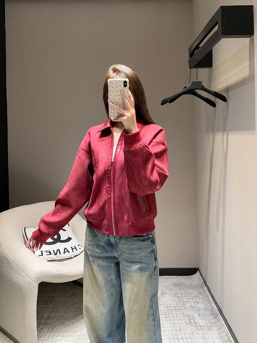 爱*仕24Fw秋冬新款安哥拉红拉链夹克外套（UY*DQJB) 商品图2