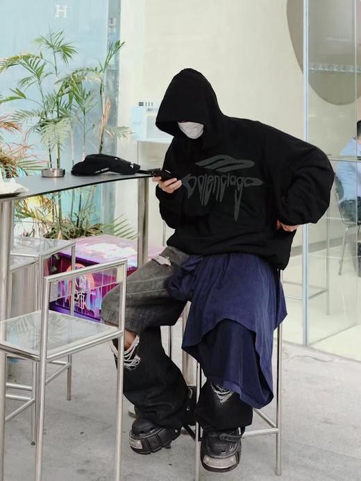 B家 融化字母连帽卫衣 商品图1