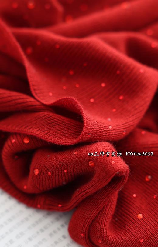 6个颜色〖天猫200+〗美人必入，一字圆领星空闪闪 亮钻细羊毛针织衫。 商品图8