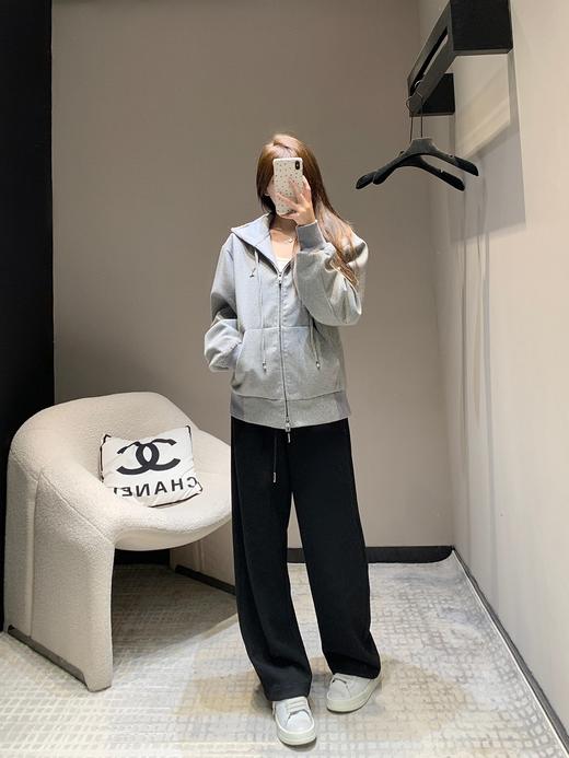 驴家24Fw秋冬新品灰色拉链连帽卫衣（UY*DQJB） 商品图8