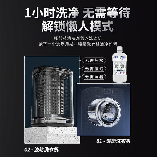 白倍极 洗衣机槽清洁剂450g/瓶 无需浸泡，边转边清洁；无需热水，冷水速溶；脏污随水直接排出；除jun率99%，360°无死角清洁；无腐蚀无残留，养护洗衣机 商品图1