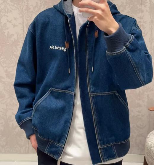 D家 新款提花里衬 连帽刺绣牛仔外套 商品图6