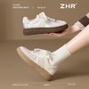 ZHR复古花边德训鞋女2025春季新款厚底增高休闲鞋蕾丝双鞋带板鞋 商品缩略图6