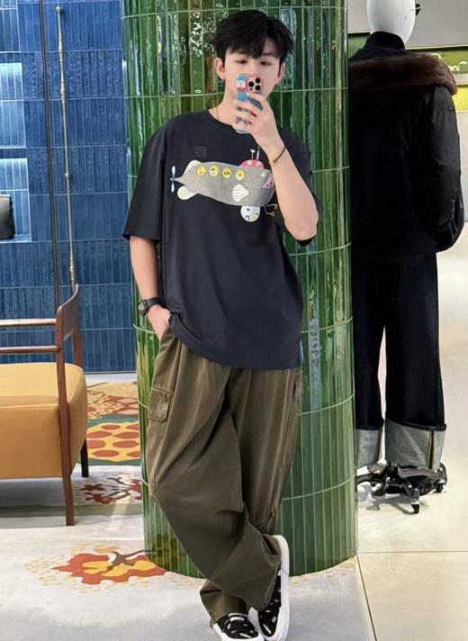 罗家 潜水艇刺绣圆领短袖 商品图3